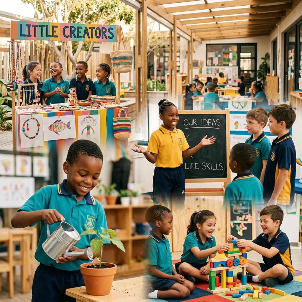 Mini CEO children learning entrepreneurship, agriculture and teamwork